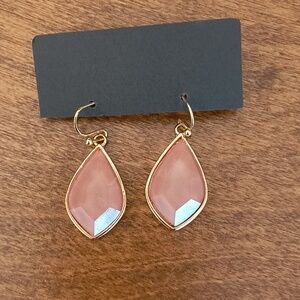 Tarnish Free Gold and Pink Drop Earrings